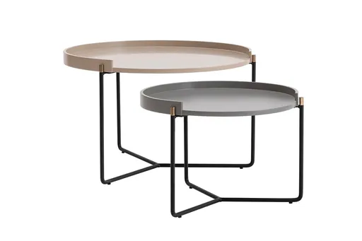 Set masute 2 piese, Hanah Home, Mandy, Bej