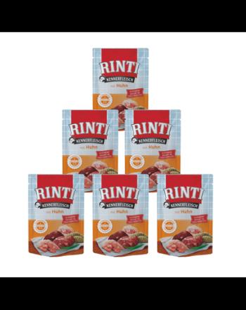 RINTI Kennerfleisch Chicken plic hrana caini 400 g 5+1 GRATIS cu pui