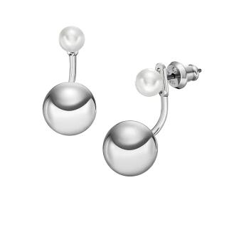 Fossil Cercei strălucitori din argint Bold Links JOA00927040