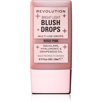 Makeup Revolution Bright Light Blush Drops fard de obraz lichid culoare Pink Rosie 23 ml