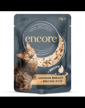 ENCORE Cat 16x70g hrana in sos pentru pisici, pui cu orez brun