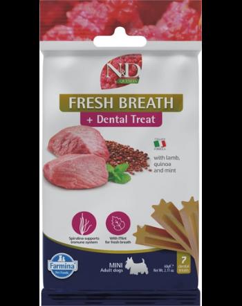 FARMINA N&amp;D Quinoa Dental Treat Fresh breath Mini 60 g recompense dentare, caine talie mica
