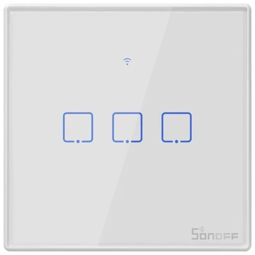 Intrerupator Smart cu Touch WiFi + RF 433 Sonoff T2 EU TX, (3 canale) 6920075727715