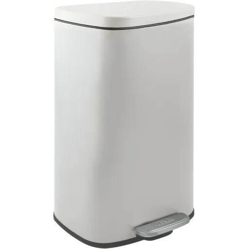 Coș de gunoi cu pedală soft-close Spirella Akira 50 l, alb mat, alb, 50 l