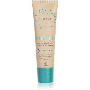 Lumene Matte Oil-Control machiaj cu efect matifiant SPF 20 culoare 0 Light Ivory 30 ml