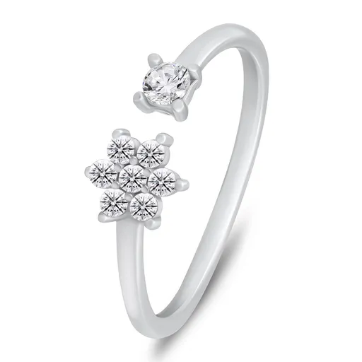 Brilio Silver Inel la modă deschis din argint cu pietre de zircon RI073W