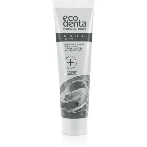 Ecodenta Expert Triple Force pastă de dinți fără fluor cu efect triplu 100 ml