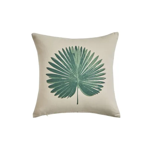 Pernă cu imprimare de frunze de palmier