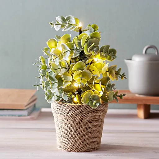 Eucalipt artificial LED într-un ghiveci
