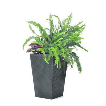 Recipient de ghiveci Ketter Rattan Planter, antracit, 23,6 l, 29 x 44 x 29 cm