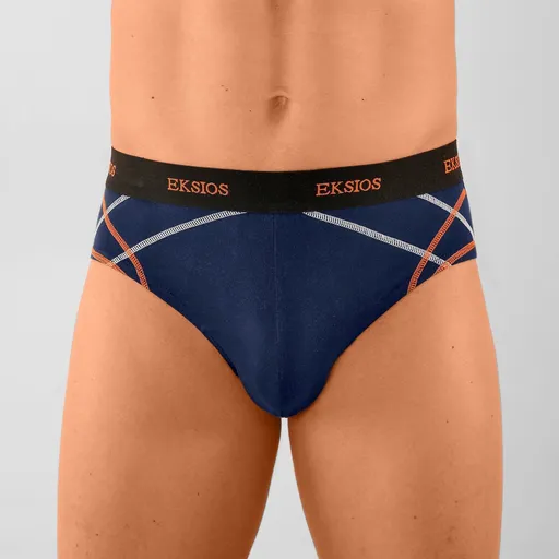 Set de 6 perechi de chiloți cu cusături contrastante și talie confortabilă