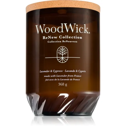 Woodwick Renew Lavender & Cypress lumânare parfumată 368 g
