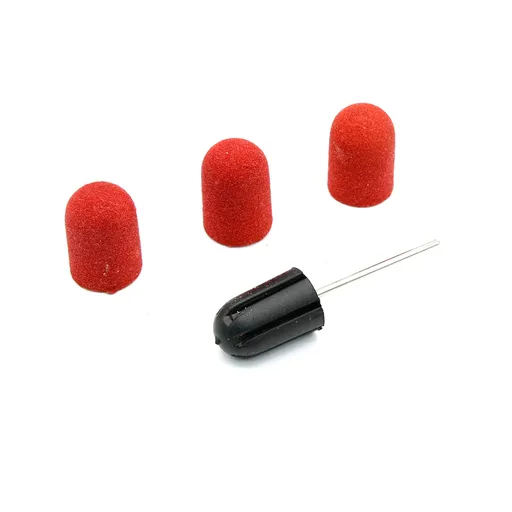 Suport + 3 Smirghel 16 x 25 mm - 120 Set, red