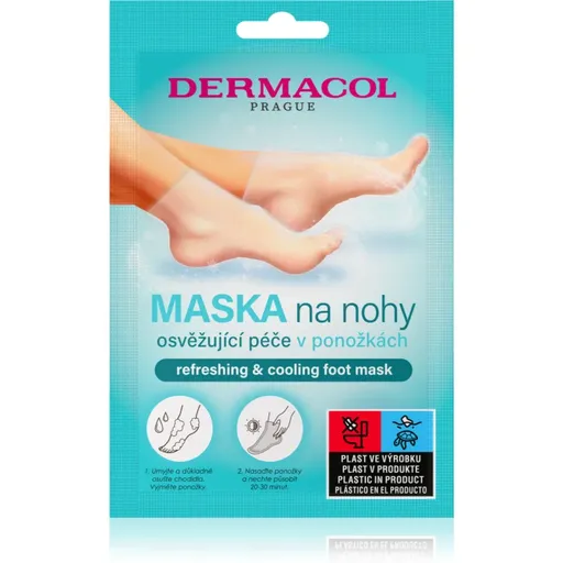 Dermacol Foot Mask Refreshing & Cooling masca regeneratoare pentru picioare sub formă de șosete cu efect revigorant 1 pereche