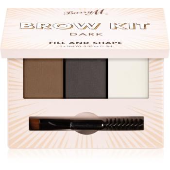 Barry M Fill and Shape Brow Kit set pentru aranjarea sprâncenelor culoare Dark 3x1,5 g