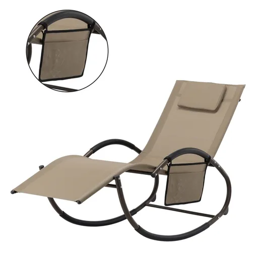 Scaun balansoar de grădină 161 x 60 x 80 cm, maro