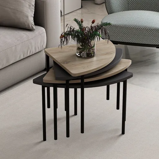 Masuta de cafea, Hanah Home, Emma, 90x42x42 cm, Antracit