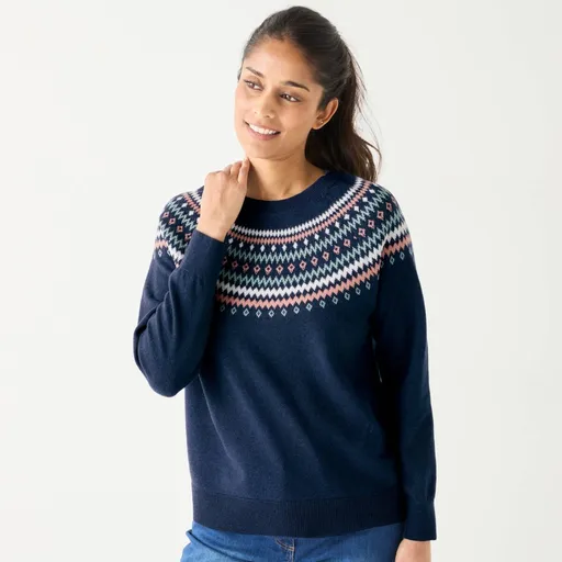 Pulover din jacquard din lână de miel