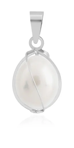 Brilio Colier elegant din aur alb cu perlă 14/621.651P Esp