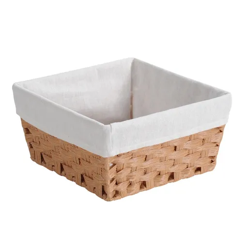 Kesper 17842 Coș de depozitare cu căptușeală dințesătură, 28,5 x 28,5 x 14,5 cm