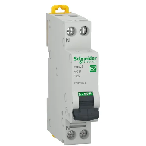 Siguranta automata 1P+N 25A Schneider Easy9 EZ9P32625