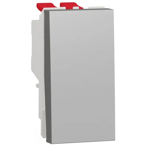 Intrerupator cap cruce 10A 1 modul Schneider Noua Unica NU310530, aluminiu