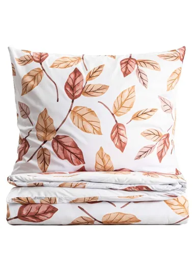 Lenjerie de pat King Size, Leafy, Homla, 3 piese, 200x220 cm, microfibra, multicolor