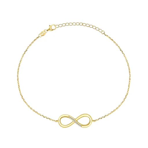 Brilio Silver Brățară atemporală placată cu aur Infinit BRC48Y