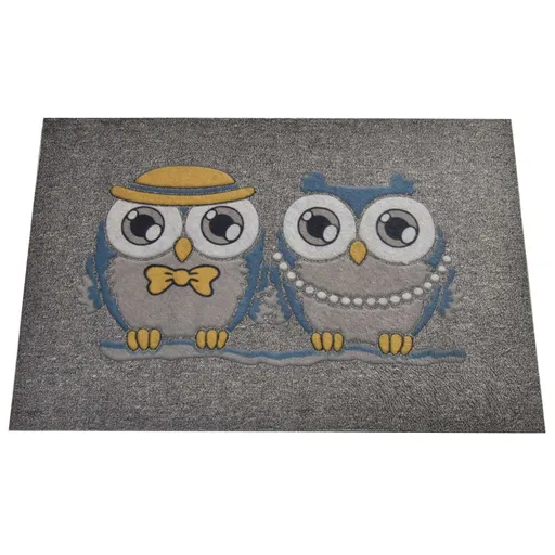 Covoras usa de la intrare Chilai Home 877CHL1026, 45x70 cm, PVC, Gri