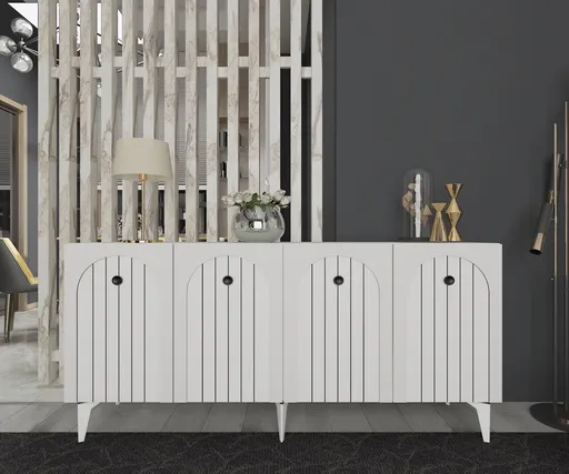 Consola, Hanah Home, Breda, 150x79x40 cm, Alb