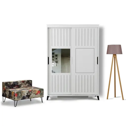 Dulap pentru haine, Hanah Home, Pasific Home Fuga 120, 120x216x60 cm, Alb