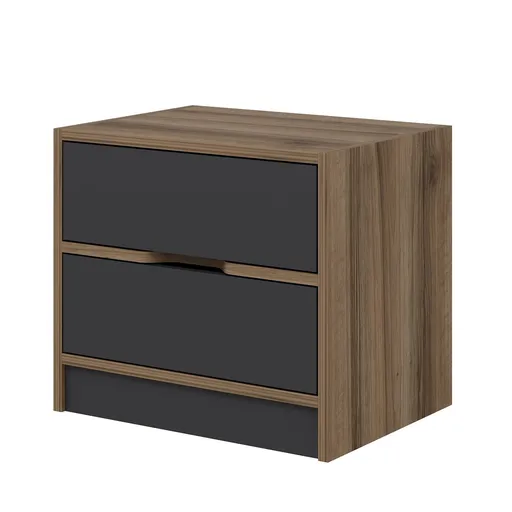 Noptieră Elina Walnut Anthracite, antracit