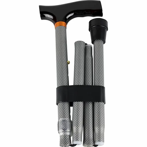 Baston de mers pliabil Silver - negru, 95 cm, negru