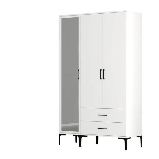 Dulap pentru haine, Hanah Home, Kumsal RT, 120x47.5x201.4 cm, Alb