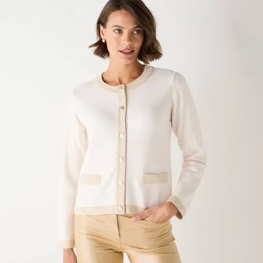 Cardigan cu garnitură sclipitoare