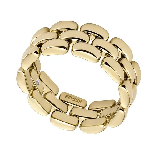 Fossil Inel elegant pentru femei din oțel placat cu aur Arden JF04785710 48 mm