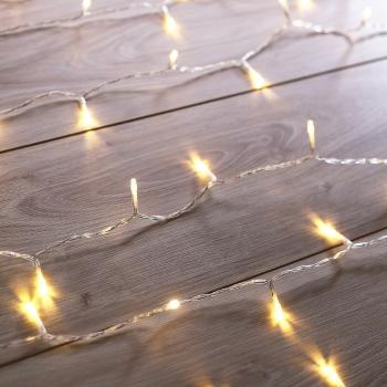 DecoKing Extensie lanț de lumini de Crăciun albcald, 200 LED-uri