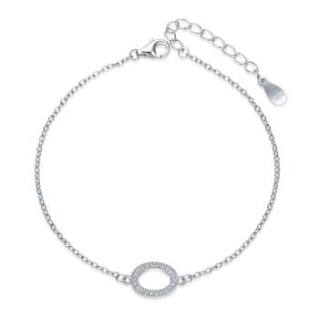 MOISS Brățară fină din argint cu ornament oval B0000523