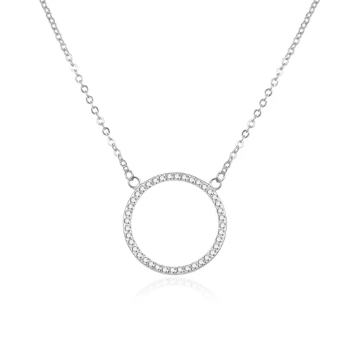 Beneto Colier orbitor din argint cu zirconi AGS1169 / 47