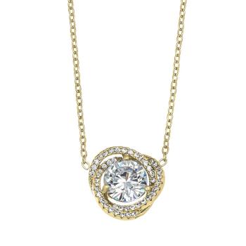 CRYSTalp Colier elegant placat cu aur cu cristale Ray 32334.G