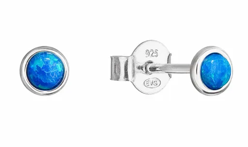 Evolution Group - Pavona Cercei din argint cu opal sintetic albastru 11338.3