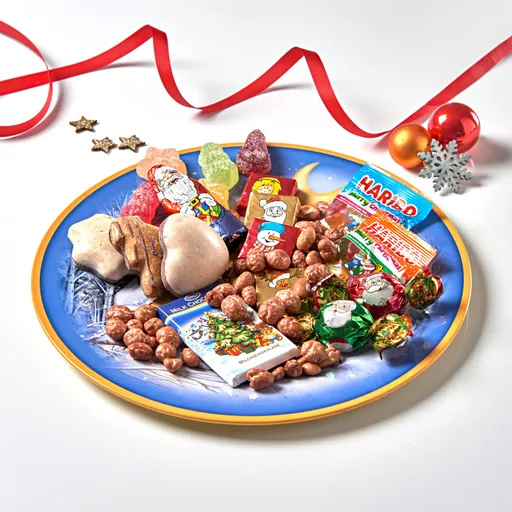 Farfurie colorată  Peisaj de iarnă