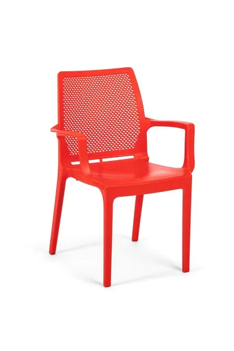 Scaun, Hanah Home, Icon, 57x85x53 cm, Rosu