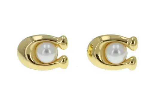 Coach Cercei decenți placați cu aur cu perlă 37341922GLD100