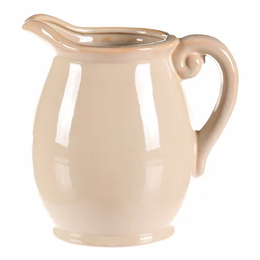 Vaza/cană crem, 13 x 14 x 17 cm, mică, 17 cm