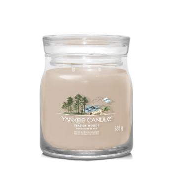 Yankee Candle Lumânare aromatică Signature sticlă medie Soft Woods 368 g