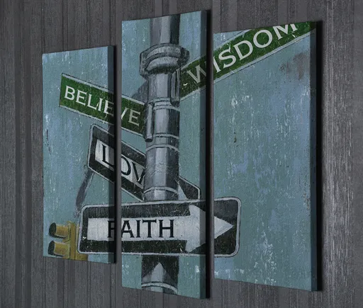 Tablou decorativ, UC62, 45 x 20 cm, Multicolor