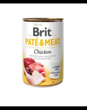 BRIT Pate&amp;Meat chicken 400 g Conserva hrana umeda caine, pateu cu pui