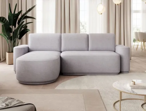 Coltar extensibil stanga 4 locuri ELTAP, Aurumm, 285x180x92 cm, lemn/poliester, gri