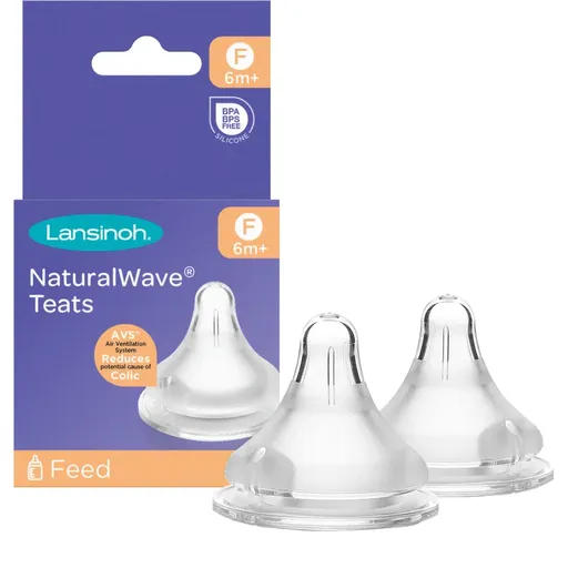 Lansinoh NaturalWave tetină pentru biberon Fast 2 buc